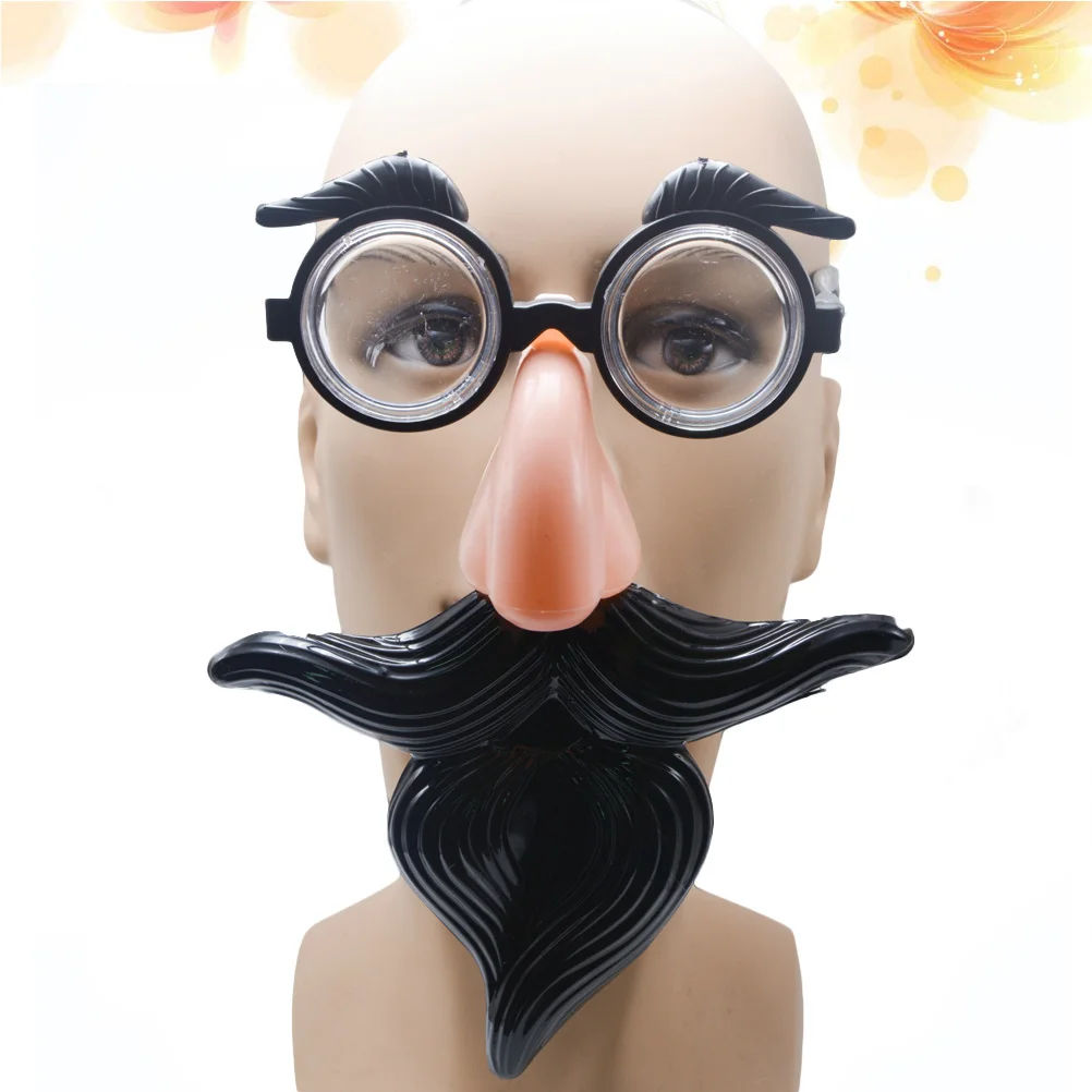 

LABRIMP 1 Pcs Funny Makeup Glasses Halloween Party Costume Props Festival Prom Accessory Elder False Nose Cosplay Eyewear