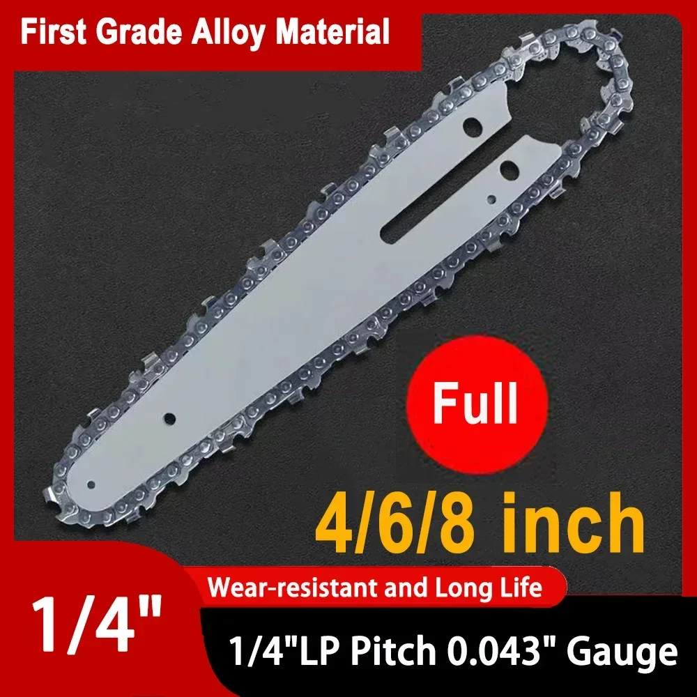 

4/6/8 Inch 1/4"LP Chainsaw Chain Guide Portable Electric Saw Mini Chainsaw Logging Saw Blade Pruning Chain Saw Chain Accessories