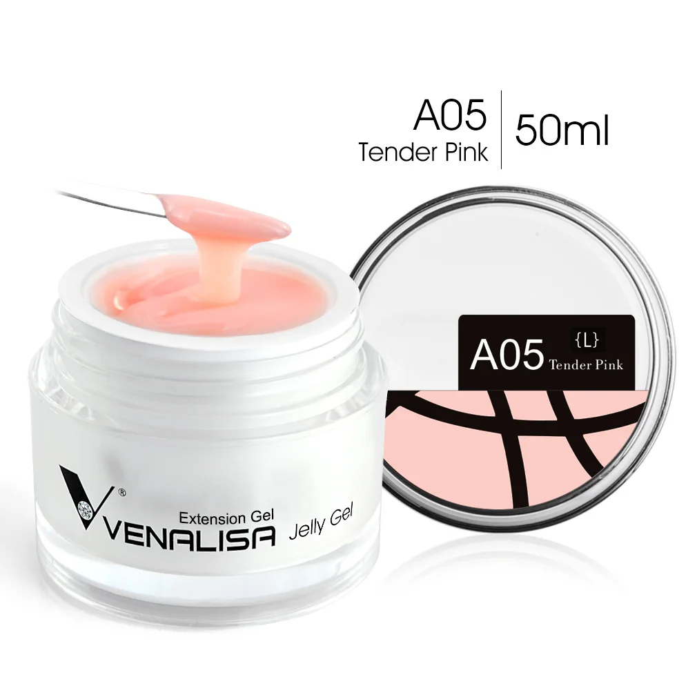 Ven alisa 50ml Rose Pink Builder Gelee Gel Erweiterung Nagels tudio profession ell verwendet selbst nivellierende transparente Gel Nagel Gel politur