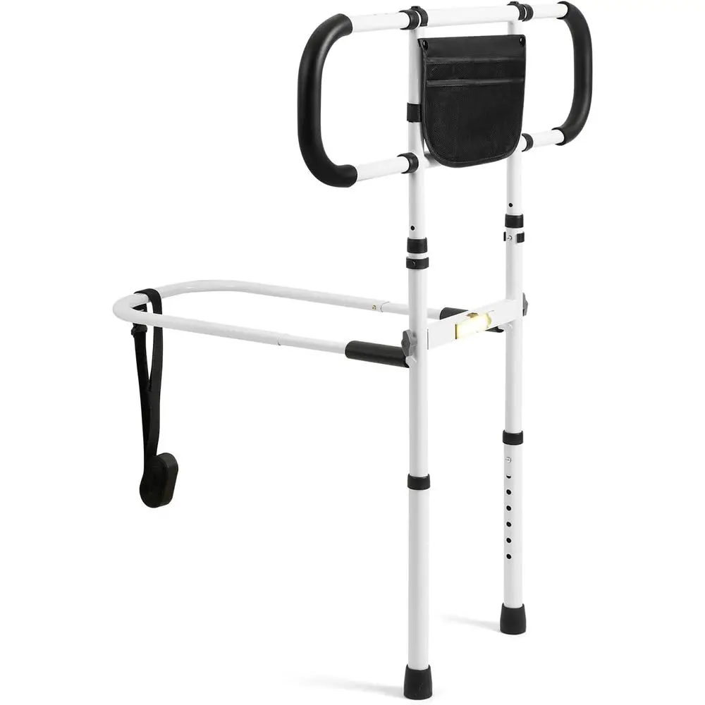 

Увеличенные поручни для кровати или для пожилых людей, регулируемая опора для кровати или для сенсибилизированной к инвалидности личности с сумкой для хранения и светильником с датчиком движения, размер King, Q