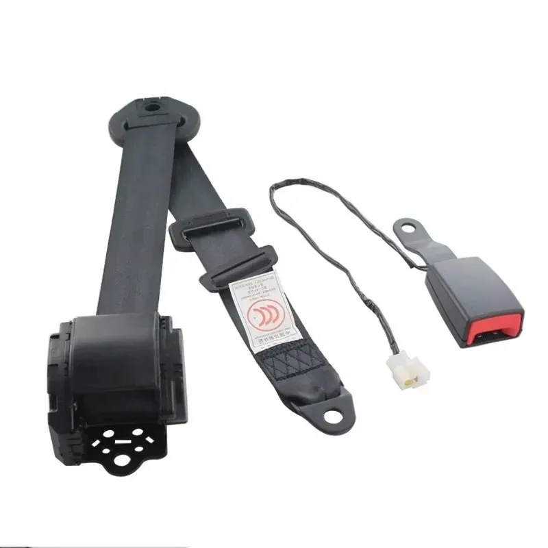 For High Quality Seat Belts 3 Point Universal Safety Belt with Curved Rigid Buckle with Warning Cable Car Belt Accessoriesgood