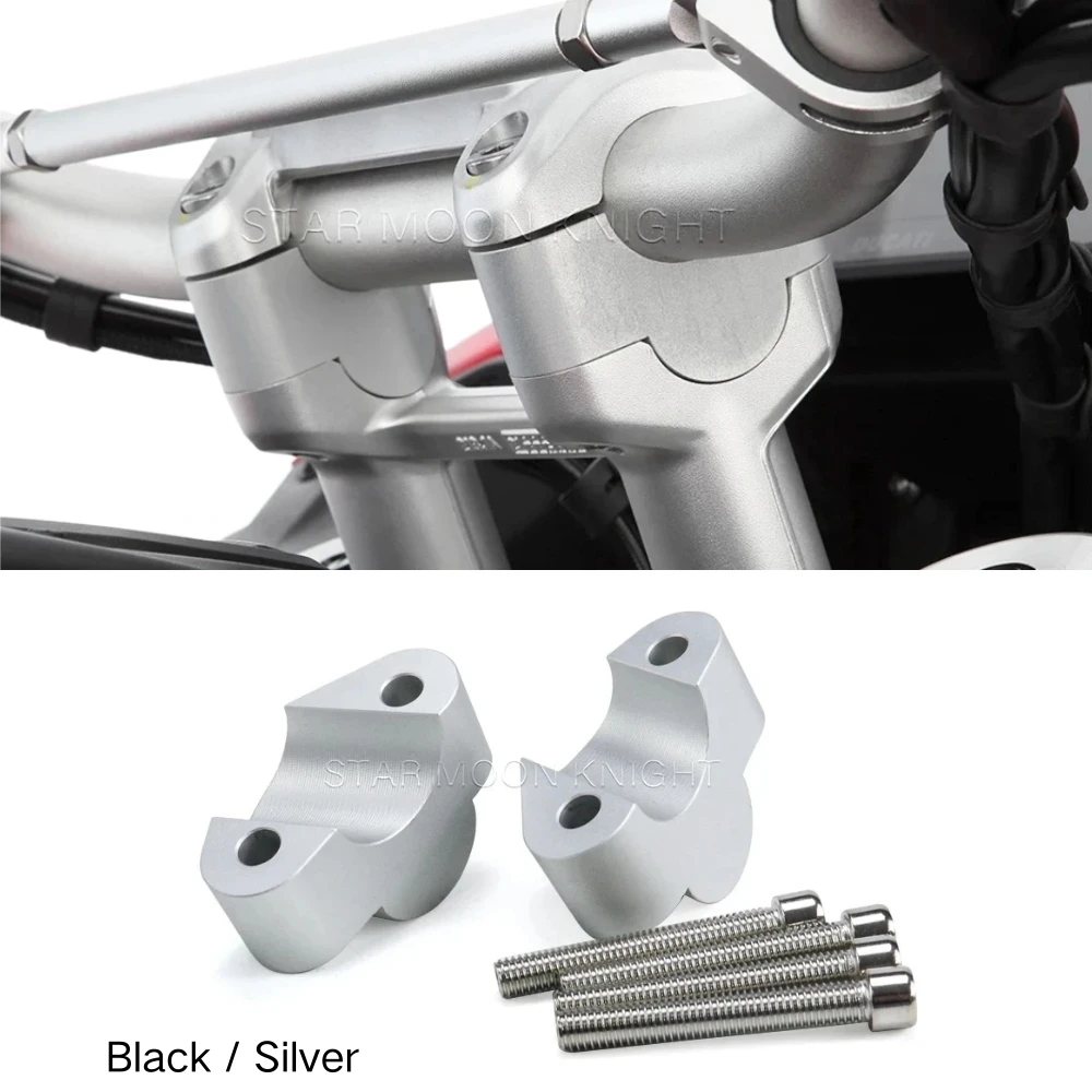 

For Ducati Multistrada V4 S Rally Pikes Peak 2021- MultistradaV4 Motorcycle CNC Aluminum Handlebar Riser Heightening Clamp Mount