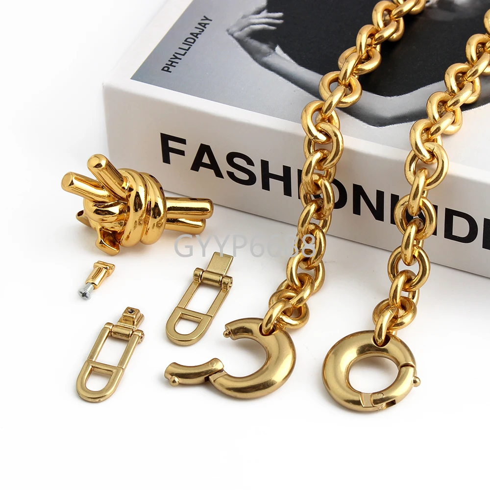 1/4PCS 119cm Satin Gold Metal Box Purse Frame with Chain For Wear Leather Bags Shoulder Rectangle Kiss Clasp Lock Accessories