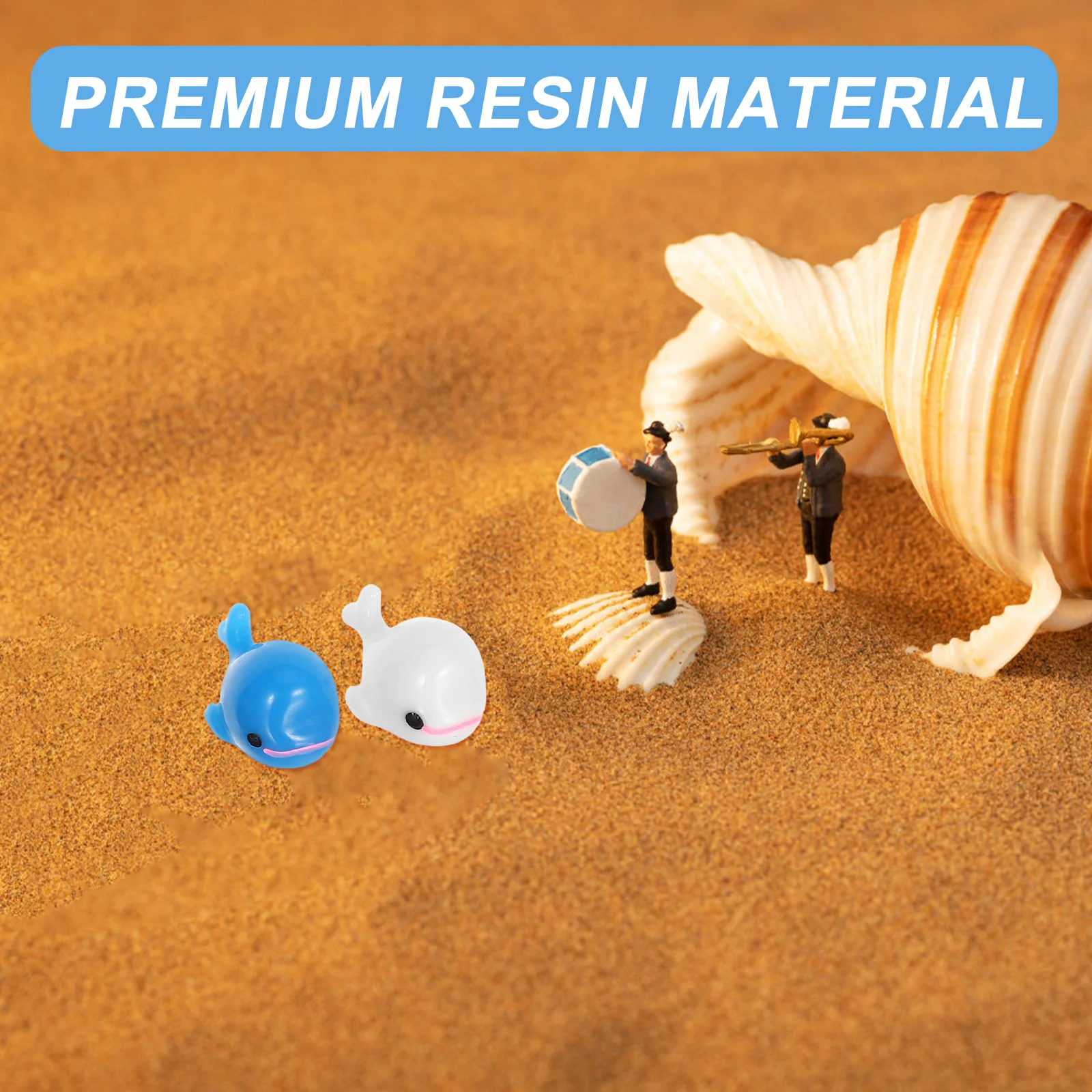 

24Pcs Miniature Dolphin Decorations Resin Hawaii Animal Figurines Micro Landscaping Outdoor Garden Office Home Ornament