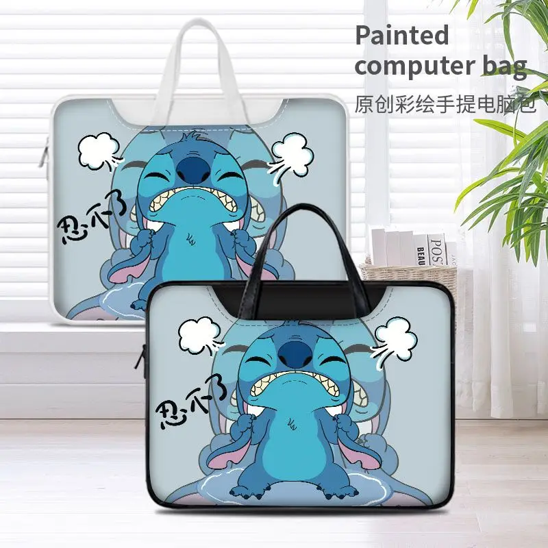 Disney Stitch Torba na laptopa Etui 13, 14, 15, 16, 17 15,6 cala Torba na notebooka do komputera Macbook Air Pro Torebka na ramię Teczka Torba