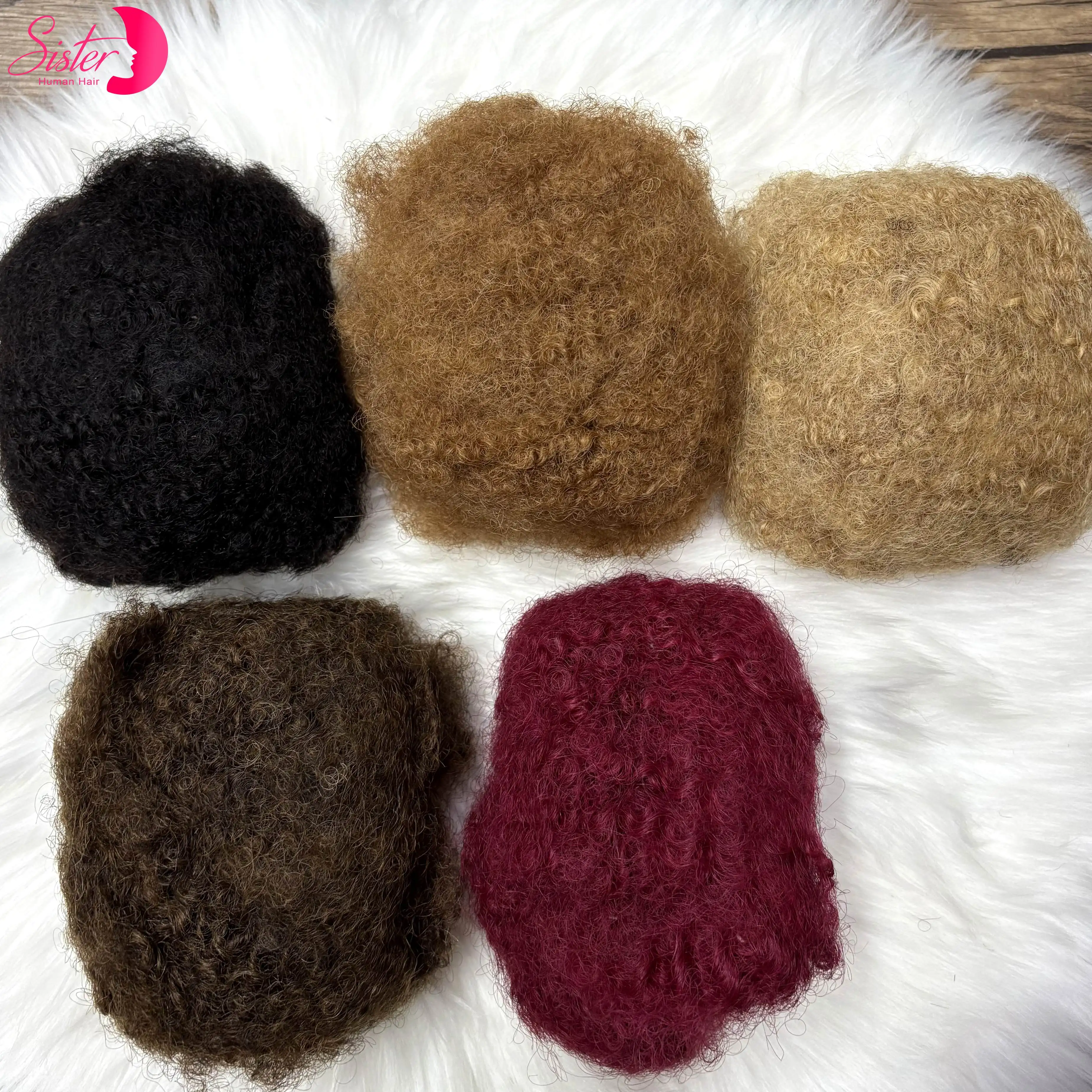 

10 "30 г/упак. Цветные афро-кудрявые вьющиеся человеческие волосы для плетения оптом без утка для наращивания дредов Loc Repair Micro Locs