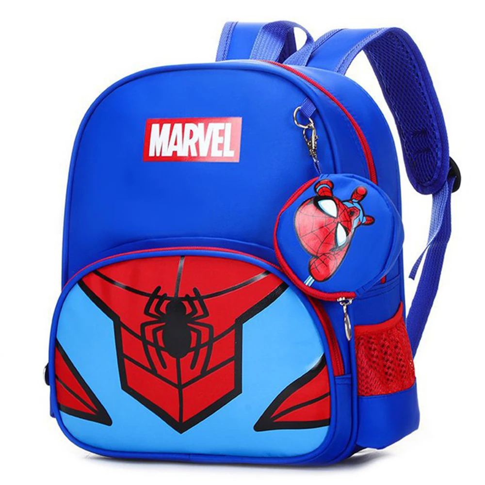 Marvel Spiderman Backpacks Super Heroes Student School Bag Cartoon 3D Stereo Kindergarten Backpack Children\'s Travel Bag Gift