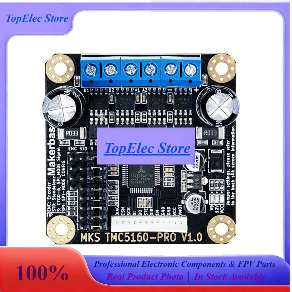 TopEsA72Z TMC5160-PRO Stepper Motor Driver High Valtoge 8-60VDC SPI Mode For Klipper 3D Printer Parts