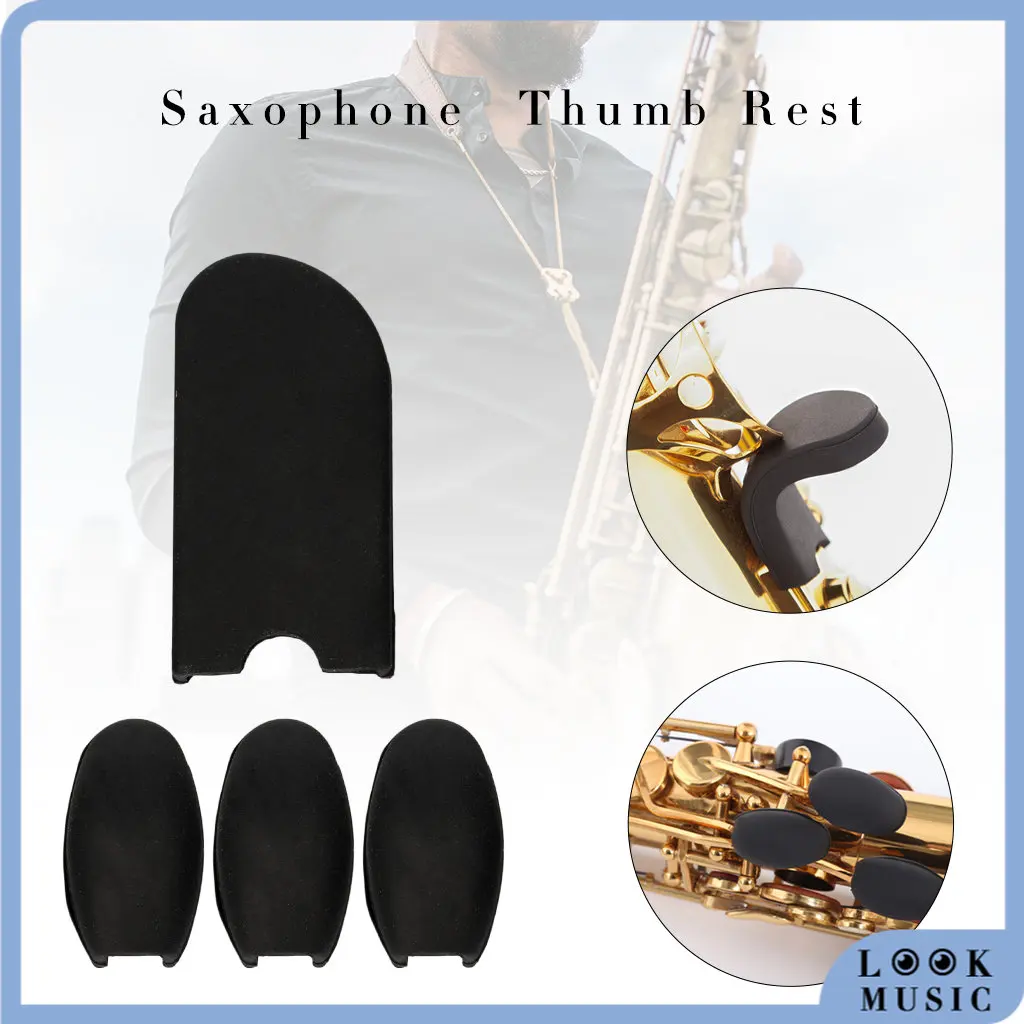 LOOK Saxophone Rubber Thumb Rest Palm Key Pads Cushions Finger Protector Tools for Soprano Alto Tenor Sax Palm Key Risers