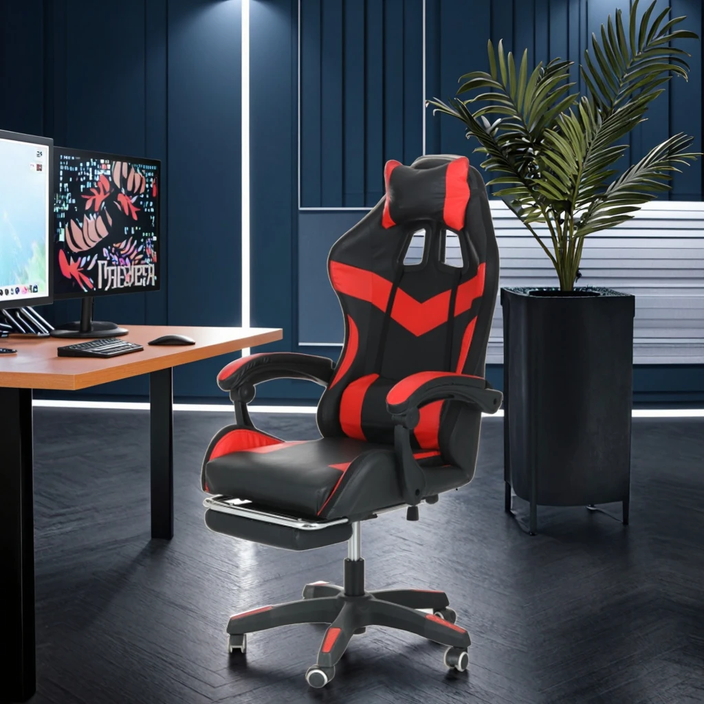 

Modern Ergonomic Lift Chair High Quality Office Gaming Chair with Adjustable Lumbar and Foot Support Metal Materialpromote sales