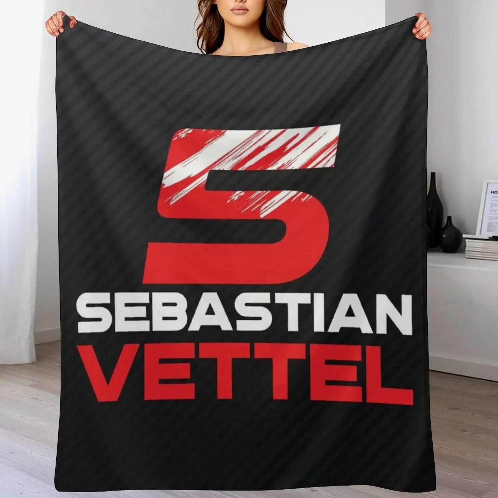 Sebastian Vettel 5 v3 Throw Blanket Loose Bed covers Blankets