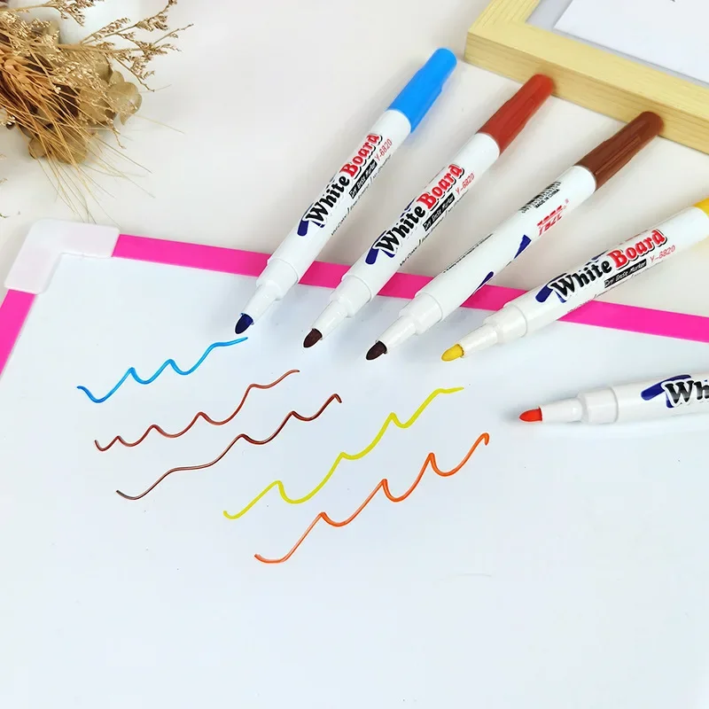 Magical Water Floating Pen Set para crianças, pintura educativa, Toy Whiteboard Marker, Student, Doodle colorido, 8 cores, 12 cores