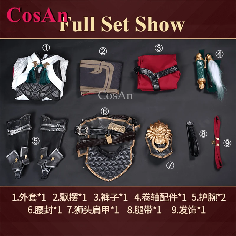 

CosAn Anime Game Honkai: Star Rail Jing Yuan Cosplay Costumes Full Set Fashion Uniforms Halloween Party Role Play Clothing New