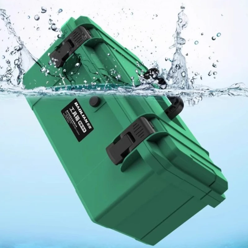 Caja de herramientas organizadora a prueba de agua, caja de herramientas con bloqueo de carcasa dura, Hardware de almacenamiento de capa, caja de herramientas para electricista, Maleta mecánica para motocicleta