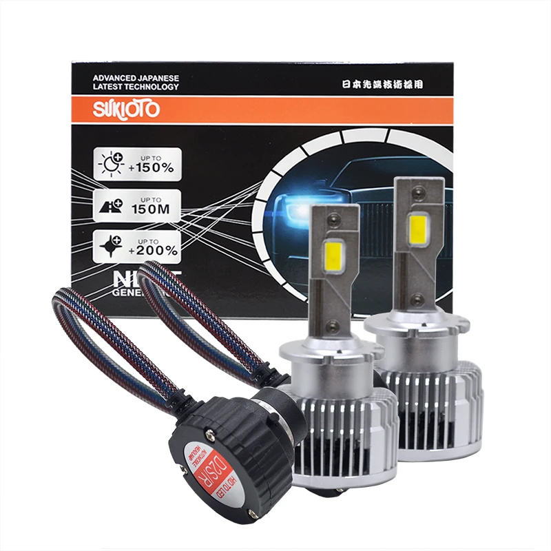 

SUKIOTO GENUINE D2S D4S Светодиодная автомобильная фара 90 Вт Canbus Bulbs D1S D3S 30000LM Супер яркая D2R D4R Plug&Play Xenon HID Автоматическая лампа
