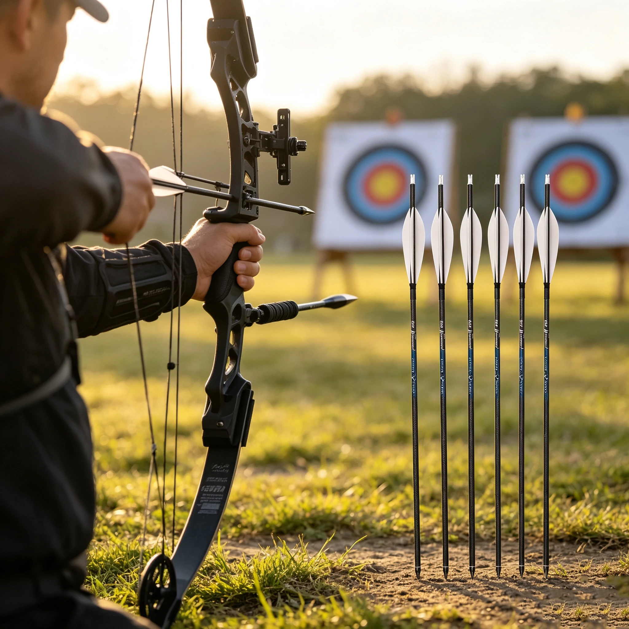 32 inch Spine 300 340 400 500 600 700 800 Pure Carbon Arrow ID 6.2 mm Archery For Compound /Recuvre Bow Hunting 12pcs