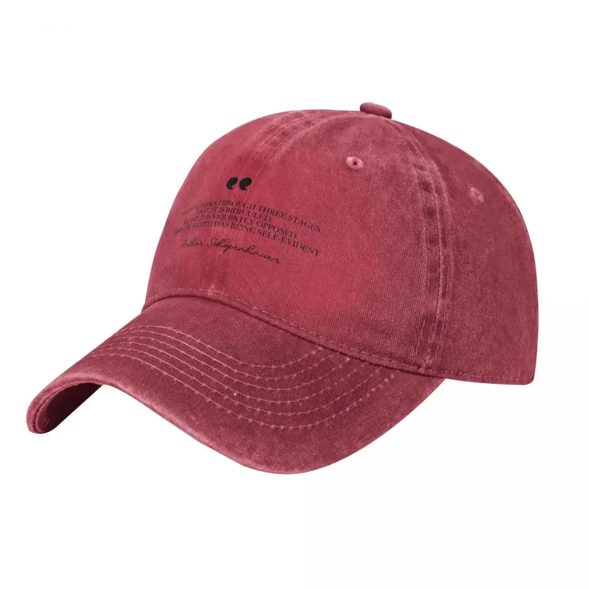 Toute la vérité passe par trois étapes (noir) Casquette de baseball, chapeau de soleil pour enfants, nouveau chapeau cosplay, casquette snapback pour hommes et femmes