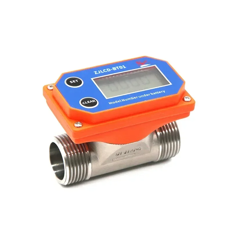 Industrial Digital Display Flowmeter Water Meter Large Flow Electronic Sewage Pipe Sensor Liquid Meter Stainless Steel