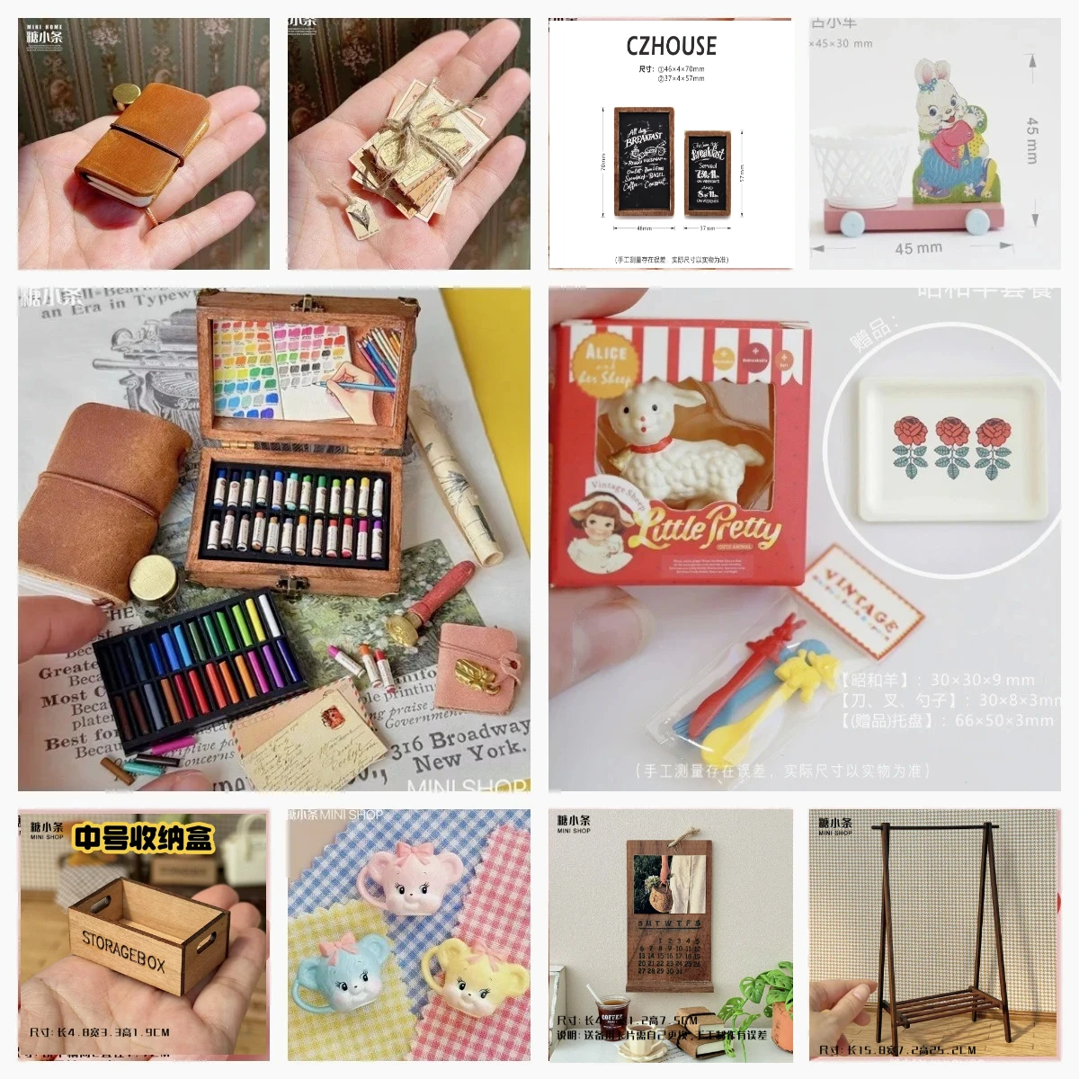 

Miniature Food Stationery Set Tiny Pencils Notebook Cookies Drinks Mold BJD Dollhouse Cute 1/12 School Cafe Scene Accessories