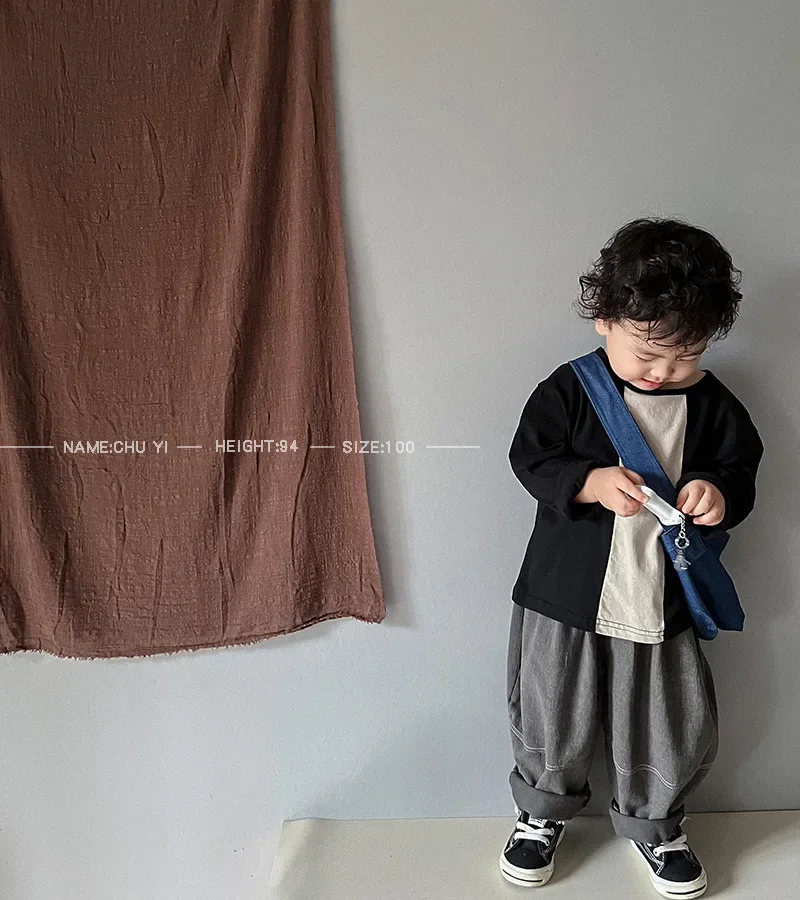 Kinderhosen für Frühling und Herbst, neue, lässige, lockere Jungenhosen mit weitem Bein, Haremshosen, 1-7 Jahre, Kinderhosen, Jungenkleidung – Detail 3