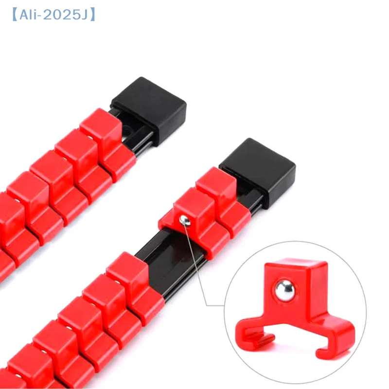 

【J】10Pack 1/2in 3/8in 1/4in Drive Spring-Loaded Ball Bearing Socket Clip ABS Plastic Organizer Holder Rail Replacement Clips