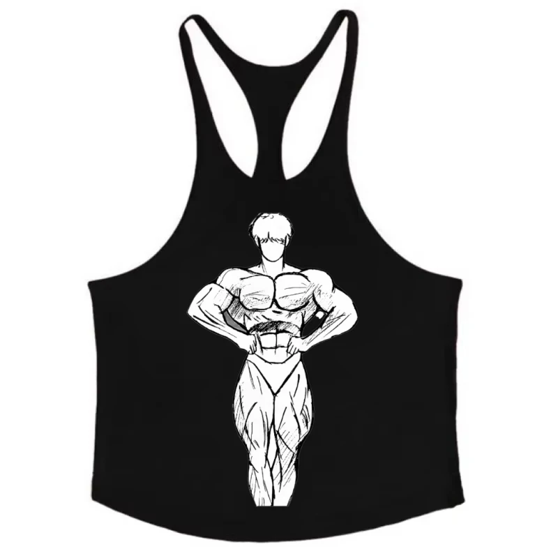 

Mens Y Muscle Vest Sleeveless Gym Shirt Cool Breathable Workout Top for Summer Fitness Bodybuilding Training Sportswear