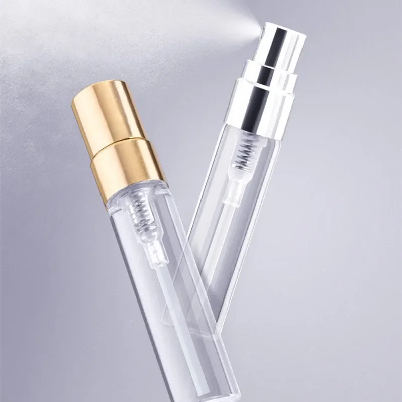 زجاجات عطر من الزجاج الشفاف ، زجاجة بخاخ بمضخة قابلة لإعادة الملء ، قوارير بخاخ عطر فارغة شفافة ، 5 من من 50 في اللوت