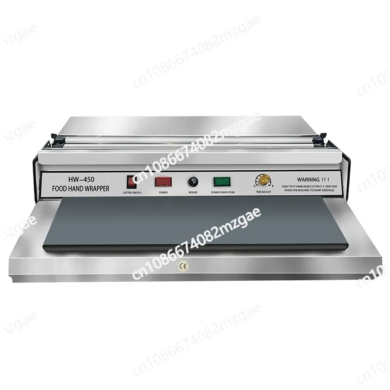 Commercial stainless steel food fruit sealing and cutting machine supermarket plastic wrap sealing machine household packaging
