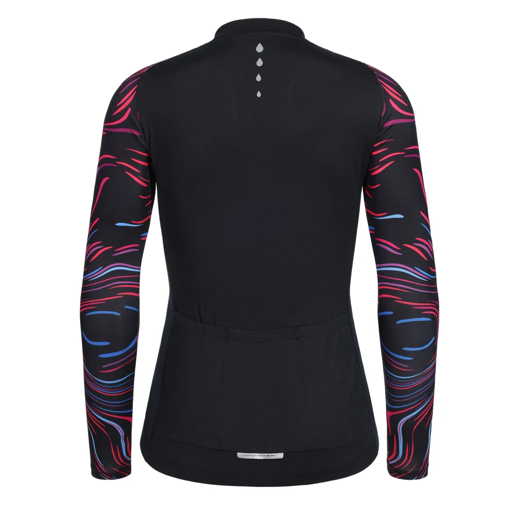 Santic Cycling Jersey Women Long Sleeves Fit Comfortable Outdoor Summer MTB Road Bike Tops Long Sleeve Breathable Bicycle Jersey