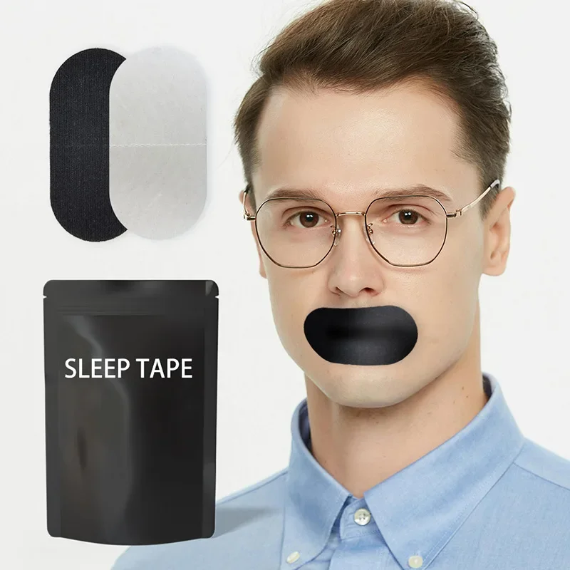 

60Pcs/Bag Anti Snoring Mouth Tape Adult Night Sleeping Mouth Breath Improvement Reduce Dry Mouth Promote Nose Breathing Stickers