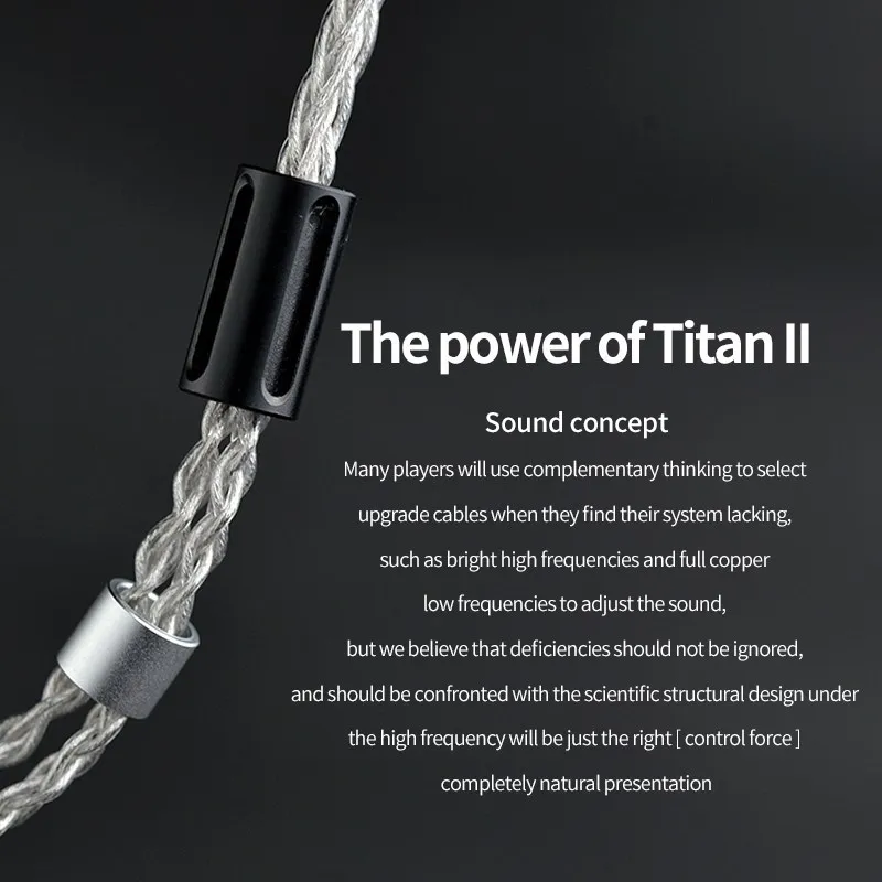 Yongse Titan 8 Core HiFi Earphone Cable Silver Palladium Plating 3.5/2.5/4.4mm MMCX/0.78 2Pin For 7HZ Zero KATO Aria S12 Audio