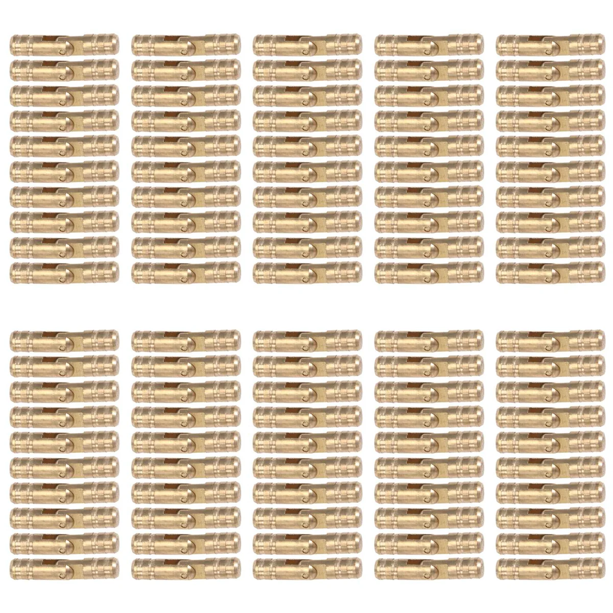Quality! 100Pcs Brass Concealed Barrel Hinges Jewelry Wood Boxes Cabinet Invisible Furniture Hinge 4X20mm