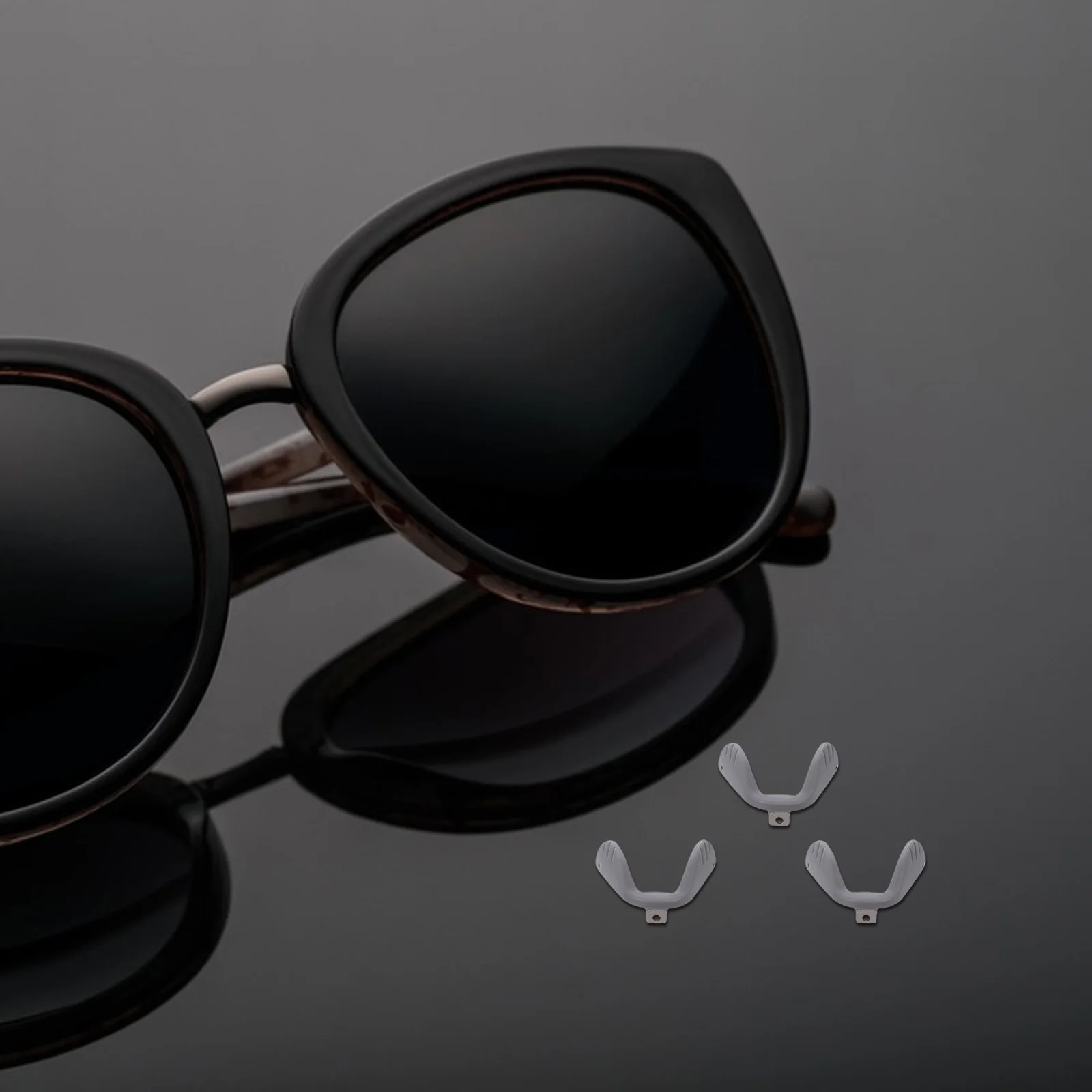 

6pcs Sport Glasses Nose Pads Adjustable Soft Rubber Cushions For Cycling Eyewear Universal Fit Saddle Bridge Replacement