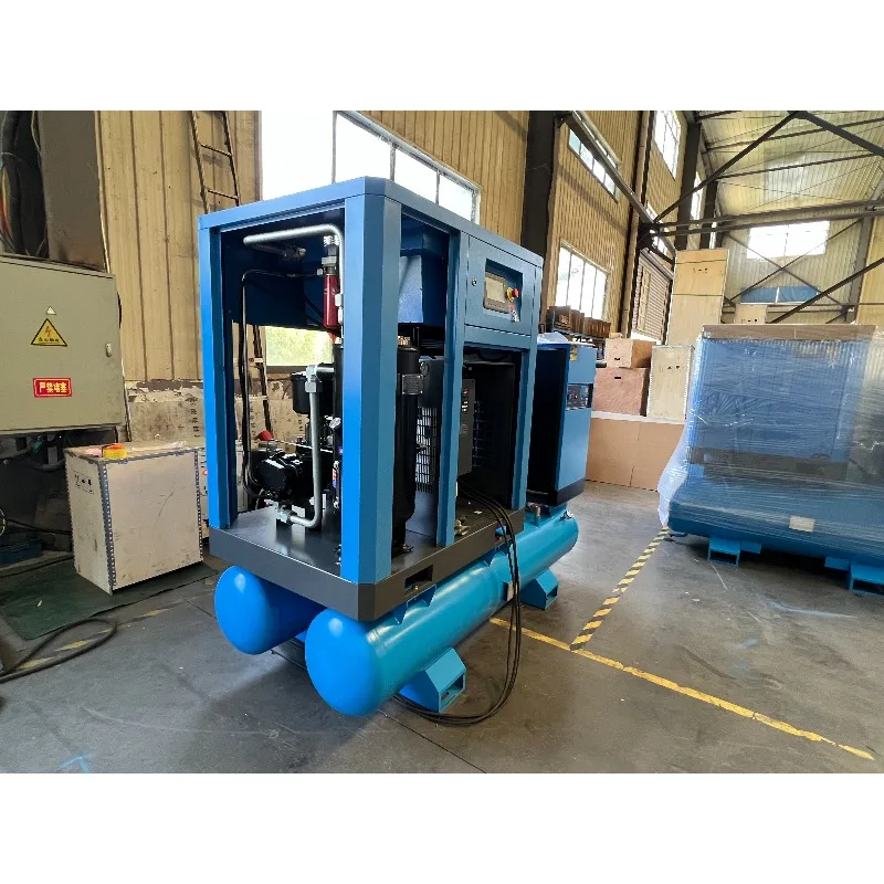 Customized 4-in-1 Integrated 1.55MPa 15kW Industrial Permanent Magnet Variable Frequency Screw Air Compressor For Laser Cutting