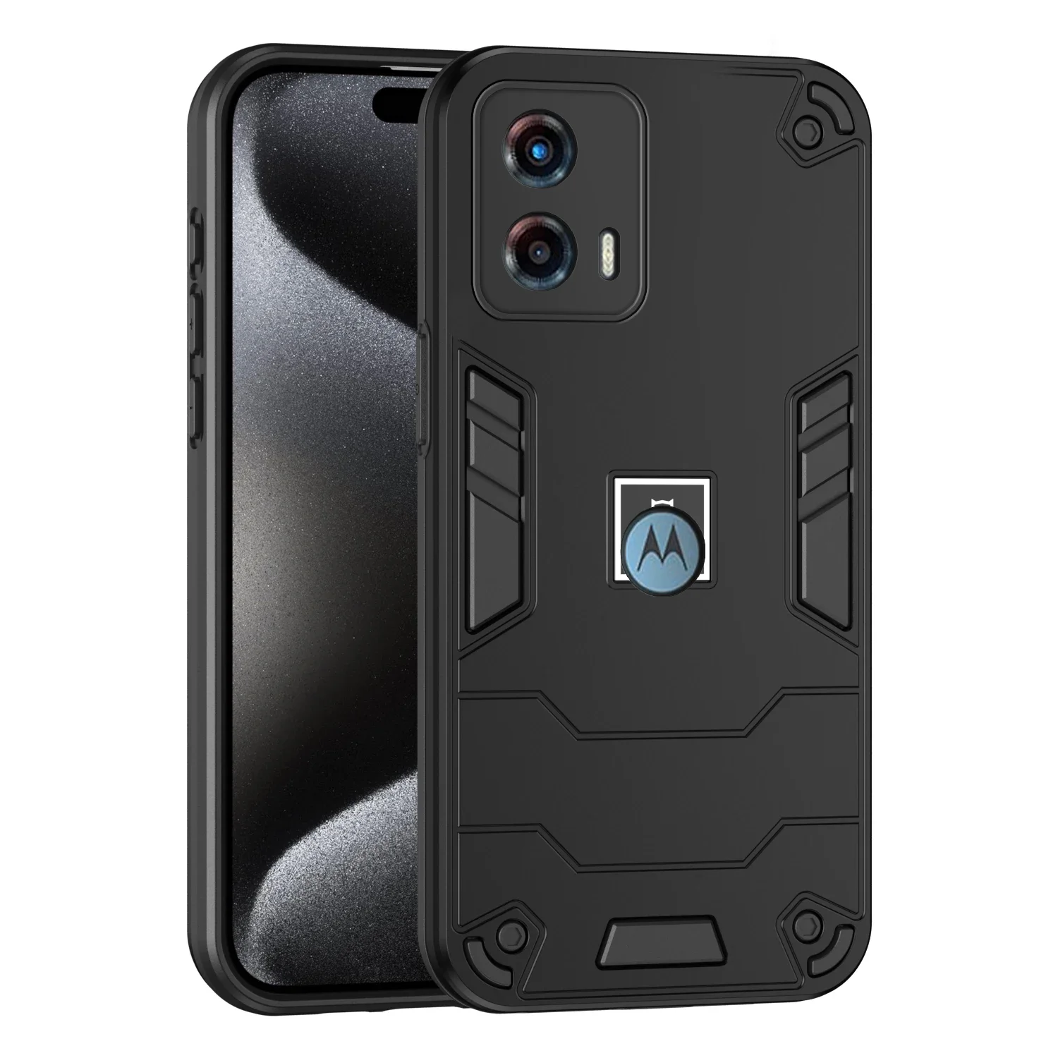 2 in 1 Hybrid Armor Shockproof Phone Case For Motorola Moto G 5G 2023 6.5 inches TPU Frame Hard Plastic Protective Back Cover