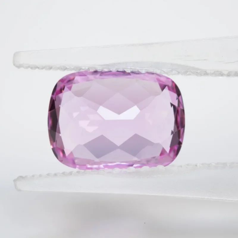 Lab Grown Sapphire Pink Color Rectangular Cushion Shape Cut VVS1 Charms DIY Jewelry Making Material Selectable AGL Certificate