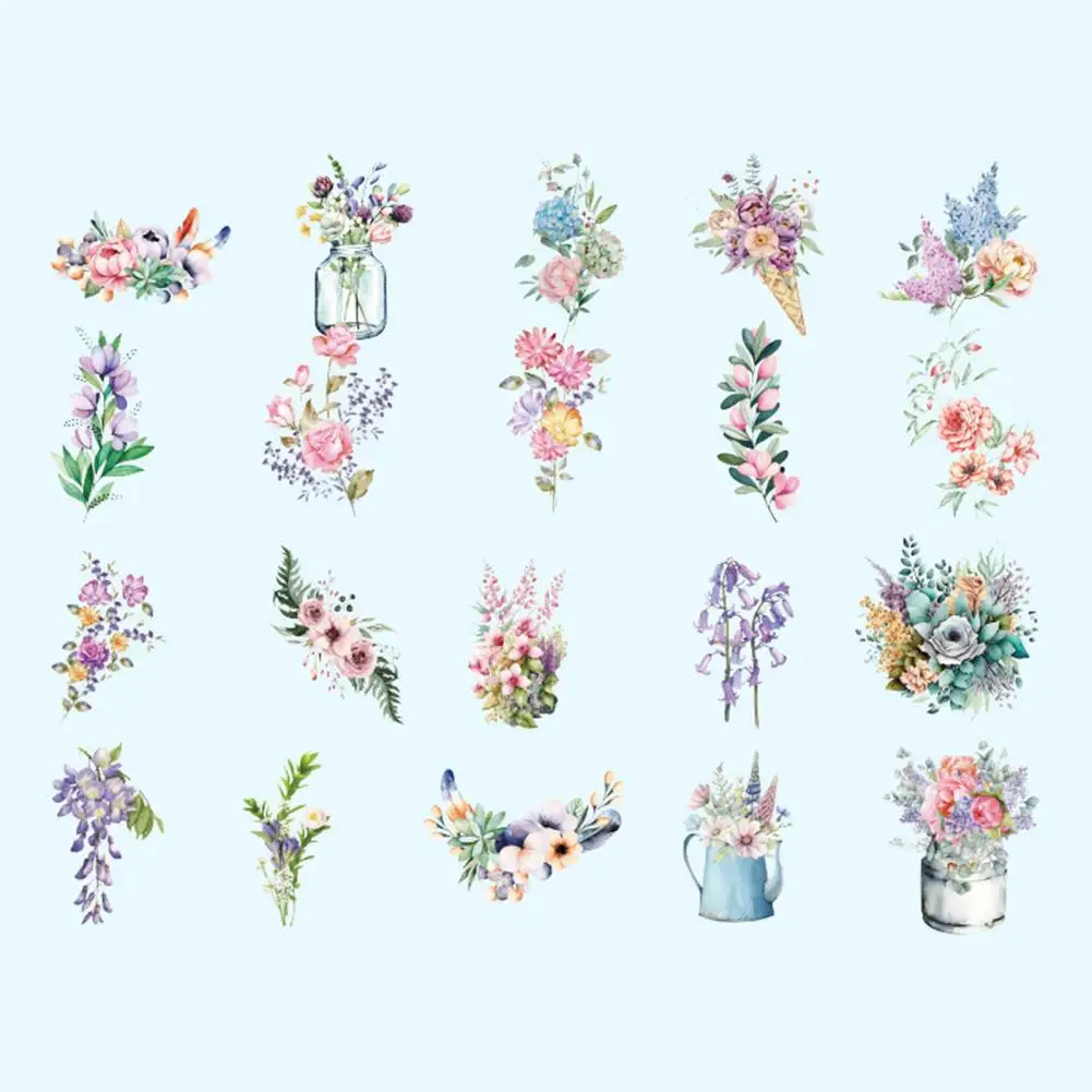 ヴィンテージの花の植物のスクラップブッキング,カードの装飾,DIY工芸品,アルバム,ノートブック,絶妙なケース,40個