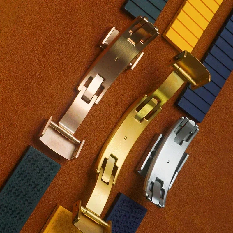 New Patterned Cut to Size Strap Tropic Rubber CTS Strap FKM 20mm 22mm Quick Release Watch Band