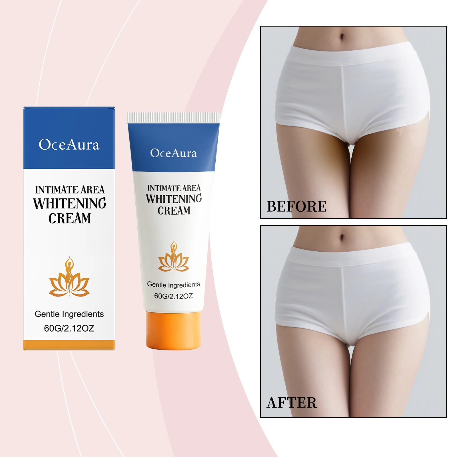 

OCEAURA Women's Private Parts Whitening Cream Deep Hydration Lighten Melanin Brighten Skin Tone Firm Skin Skin Soothing Cream