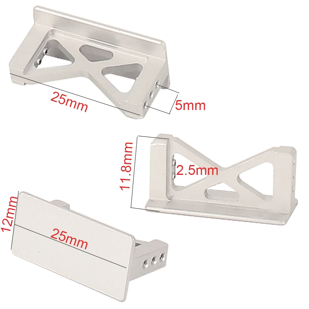 Aluminum Rear Body Post Mount Bracket for 1/24 AX24 RC Crawler Car Shell Column Holder Upgrade Parts Black Red Silver 2.53g