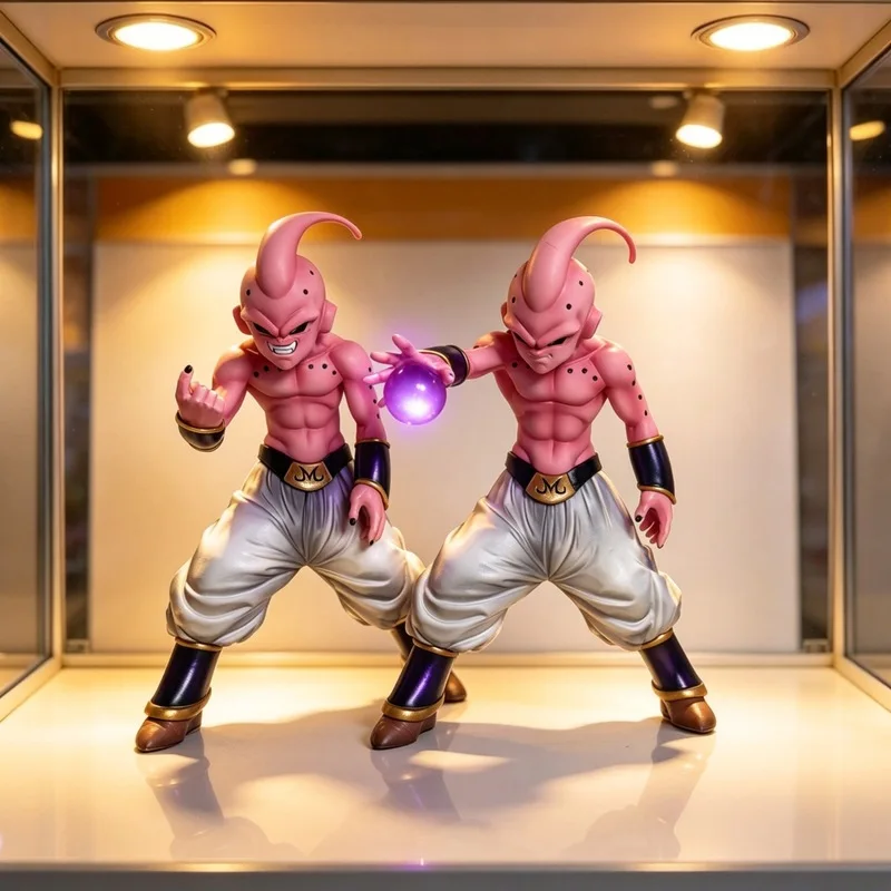 Dragon Ball Majin Buu Actionfigur PVC-Modell Spezialeffekt-Energieball Desktop-Ornament Anime für Hobby-Sammlung Großhandel