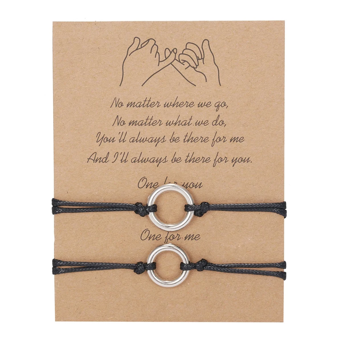 Bracelet de Couple rond creux minimaliste pour femmes et hommes, cercle géométrique, tissé à la main, bijoux d'amitié, 2 pièces/ensemble