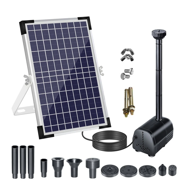 

B53C Набор солнечных фонтанчиков 18 В, высокая мощность, солнечный фонтан, бассейн, оксигенация, фонтан для птичьей ванны, водяной насос