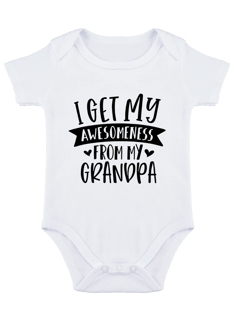 I Get My Awesomeness From My Grandpa -Funny Baby Essentials Bodysuit Newborn Baby Boy Clothes