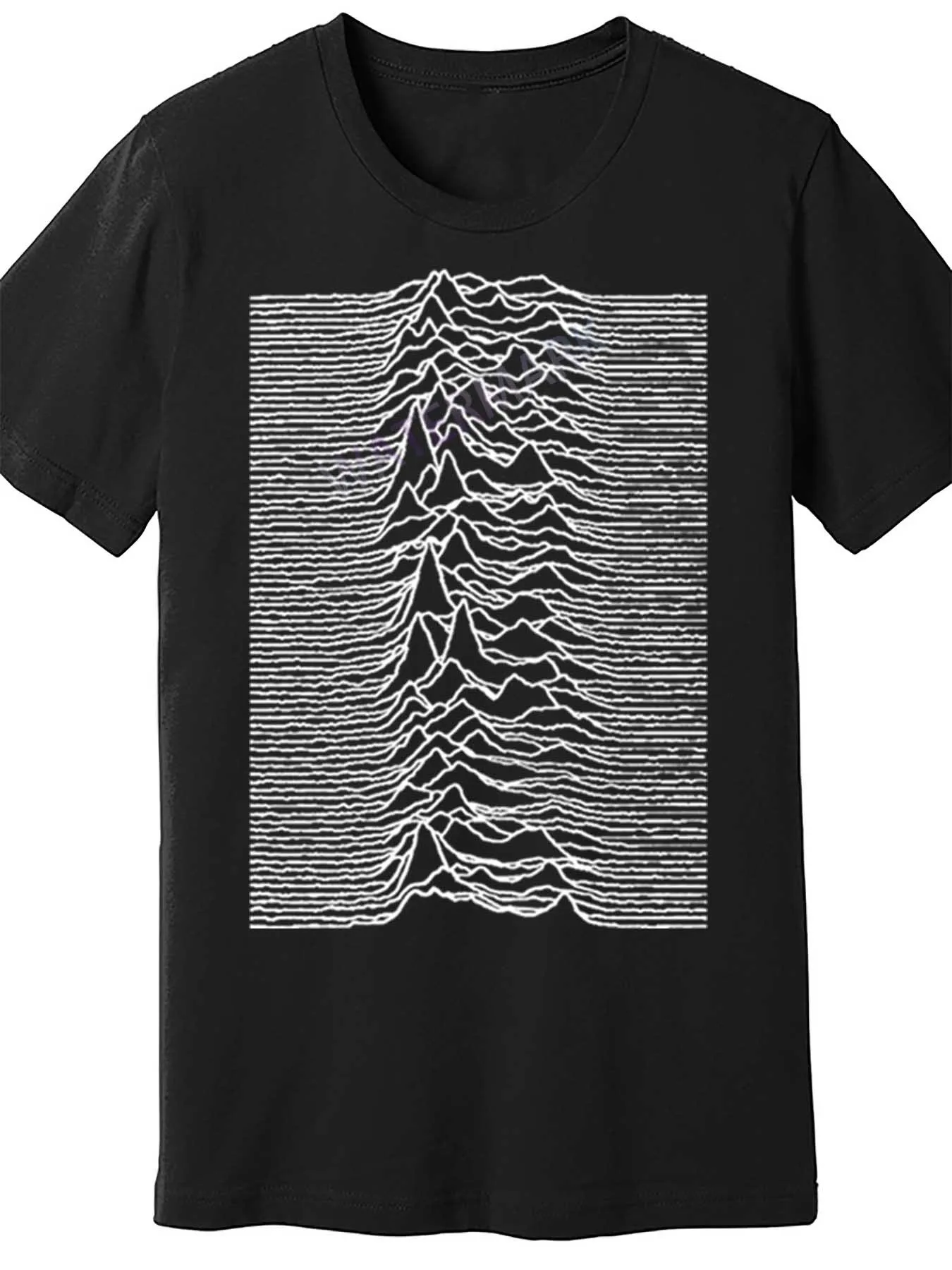

Мужская футболка с рисунком Unknown Pleasures, футболка с круглым вырезом из 100% хлопка, повседневный вязаный топ с короткими рукавами, стандартный крой, средний размер
