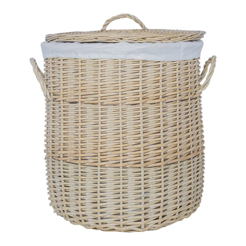 Wicker Laundry Basket Lid Traditional Chinese Picnic Laundry Baskets Room Accessories Wasmanden Home Organization