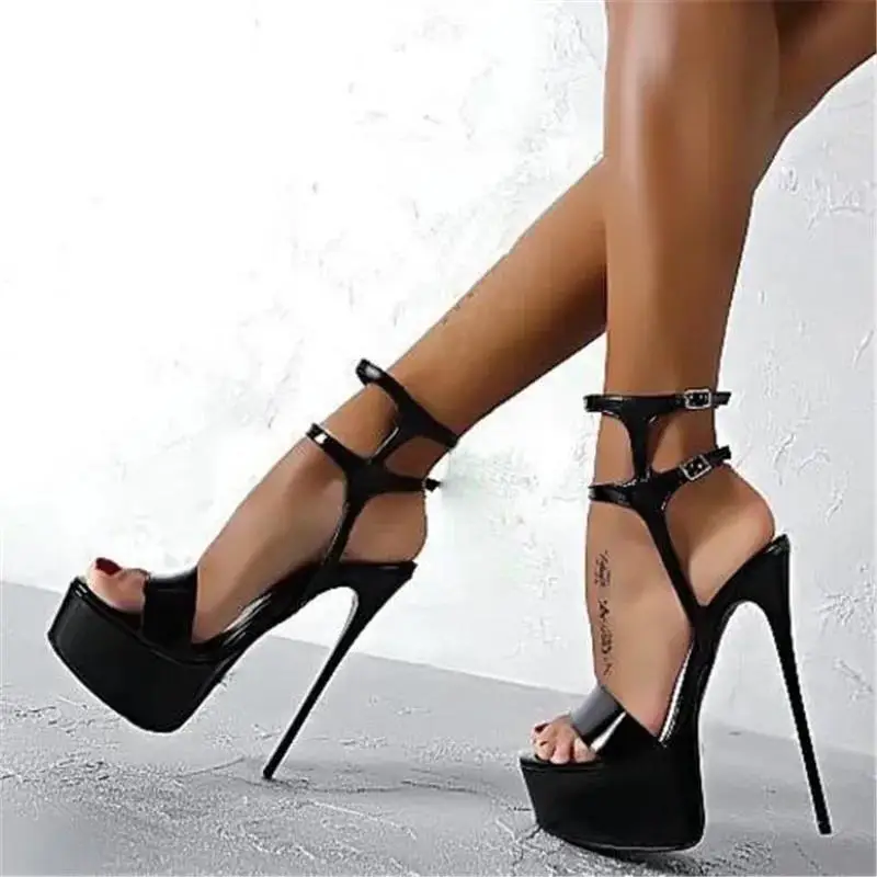 

New Summer Sexy Women High Heels Sandals 16cm Fashion Stripper Shoes Party Pumps Shoes Women Platform Sandals