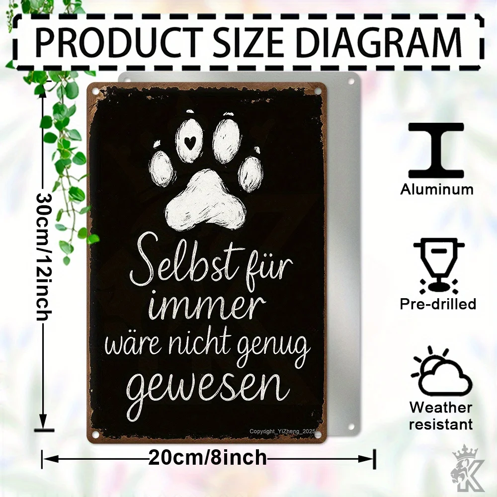 2D Flat, 1pc German Pet Memorial Sign 