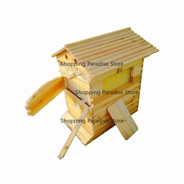 Low Price Fir Wood Beehive Honey Collection with Plastic Comb Eco-Friendly Bees Nesting Box for Gardening And Outdoor Use
