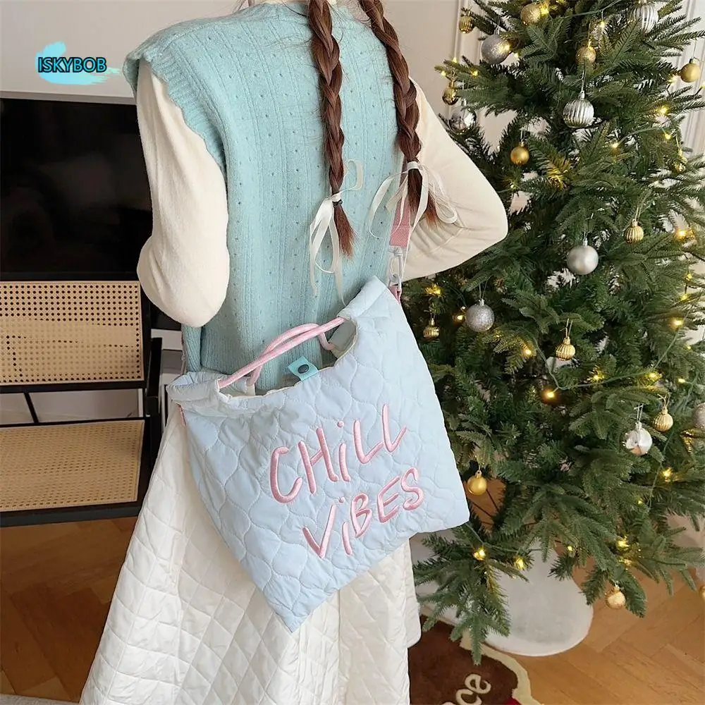 

Большая вместительная сумка-тоут на шнурке с вышивкой, универсальная большая сумка с нейлоновой подкладкой, легкая сумка ярких цветов